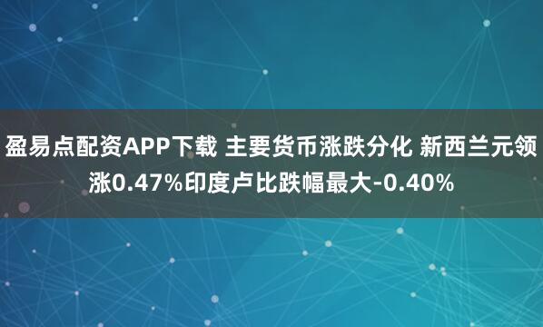 盈易点配资APP下载 主要货币涨跌分化 新西兰元领涨0.47%印度卢比跌幅最大-0.40%